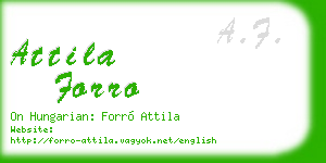 attila forro business card