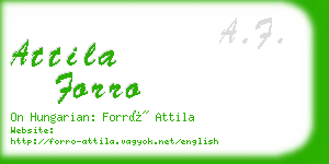 attila forro business card